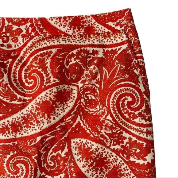 J. Crew Paisley Print Pencil Skirt . SZ 6 - Picture 2 of 4